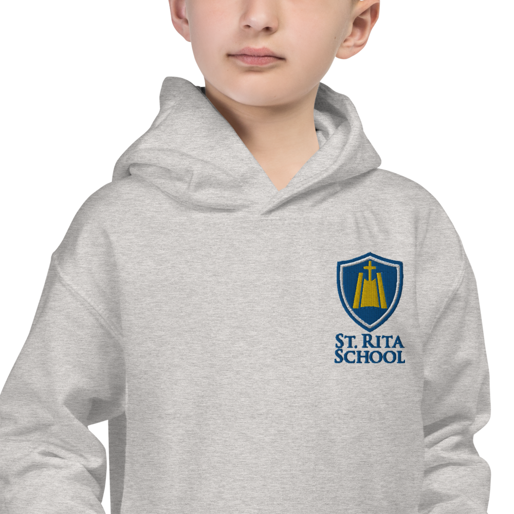 St. Rita Campus Hoodie : Embroidered Center : Gray (Youth)